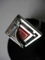 Carnelian silver ring