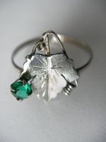 Ring silver leaf