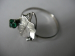 Ring silver leaf
