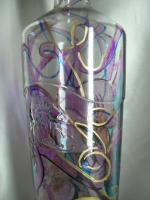 Painted bottle in Decoupage