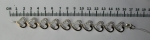 Silver bracelet with gold applique