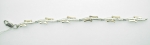 Silver bracelet with gold applique