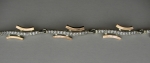 Silver bracelet with gold applique