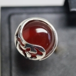 Silver ring carnelian