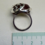 Silver ring carnelian