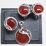 Silver ring carnelian