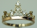 Silver ring with gold applique
