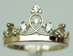 Silver ring with gold applique