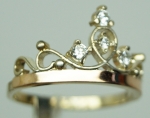 Silver ring with gold applique