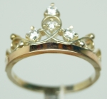 Silver ring with gold applique