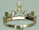 Silver ring with gold applique