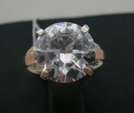 Silver ring with gold applique
