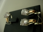 Silver ring with gold applique