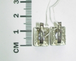 Silver earrings with zirconium