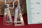 Silver earrings cubic zircon