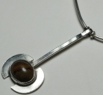 Silver necklace agate