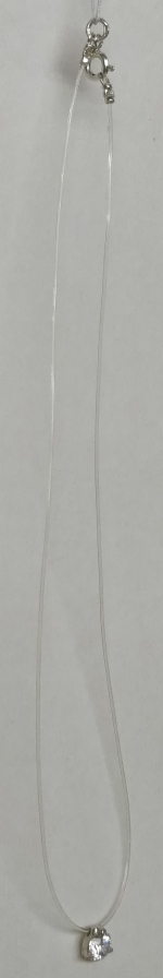 Silver necklace with silicon zircon