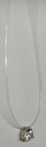 Silver necklace with silicon zircon