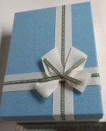 Middle rectangular light blue gift box