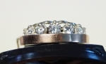 Unique handmade ring silver and gold with semiprecious stones