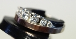 Unique handmade ring silver and gold with semiprecious stones
