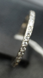 Unique handmade silver ring with zircon