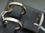 Unique handmade silver ring with zircon