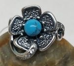 Unique Silver ring Anemone