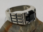 Unique Silver ring Phianite
