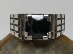 Unique Silver ring Phianite