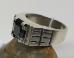 Unique Silver ring Phianite