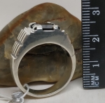 Unique Silver ring Phianite