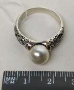 Unique Silver ring Pearl