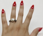Unique Silver ring Pearl