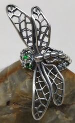 Unique Silver ring Dragonfly