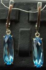 Unique handmade silver earrings Swarovski with gold applique