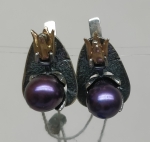 Unique Silver earrings Jacaranda