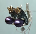 Unique Silver earrings Jacaranda