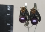 Unique Silver earrings Jacaranda