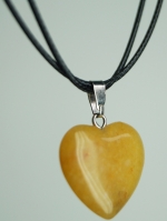 Pendant natural stone agate heart