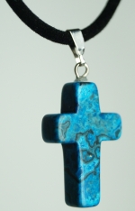 Pendant natural stone onyx cross