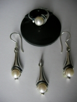 Pendant silver pearl